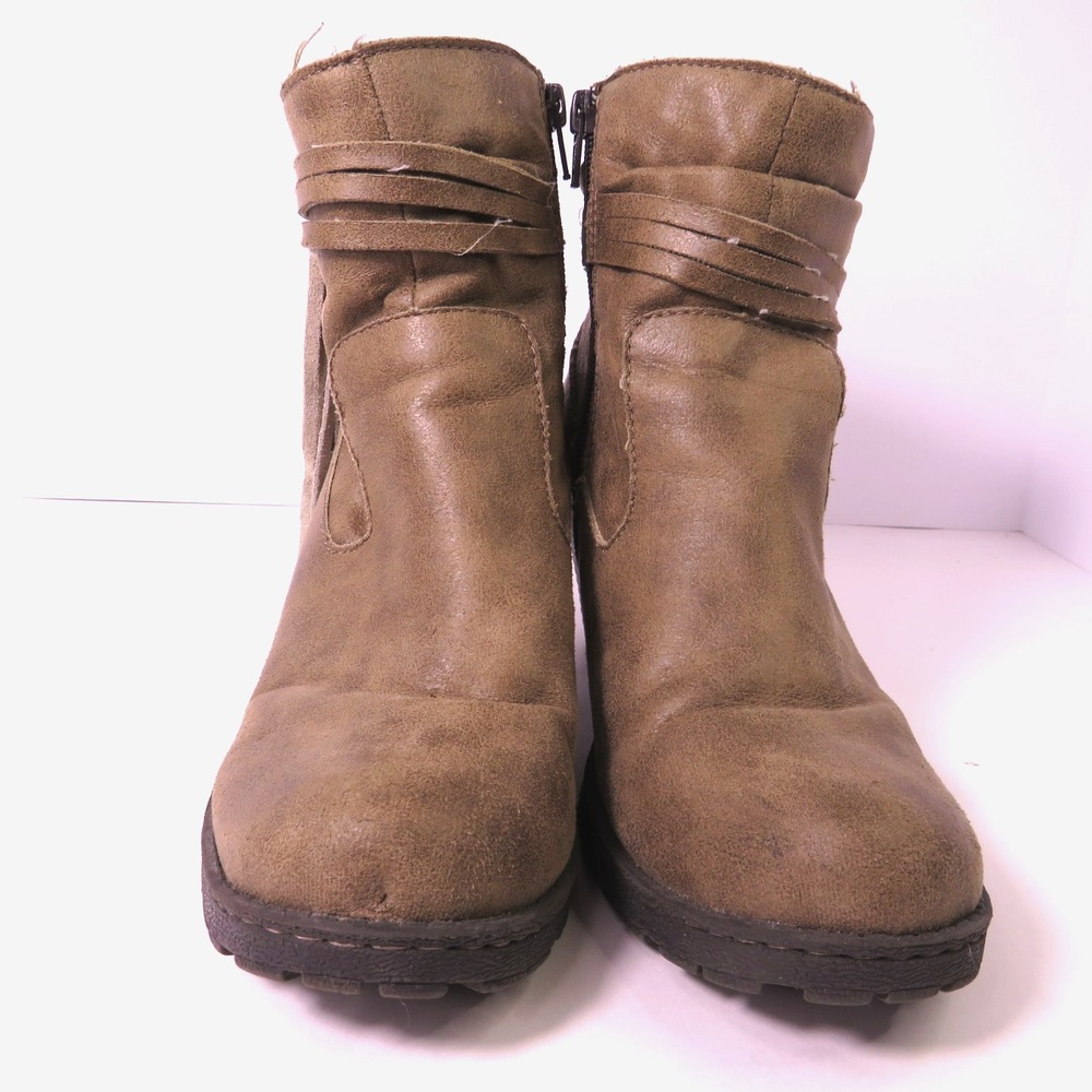 B.O.C BORN Womens Brown Tassel Accent Side Zip Heeled Round Toe Booties 8 M - Picture 7 of 13